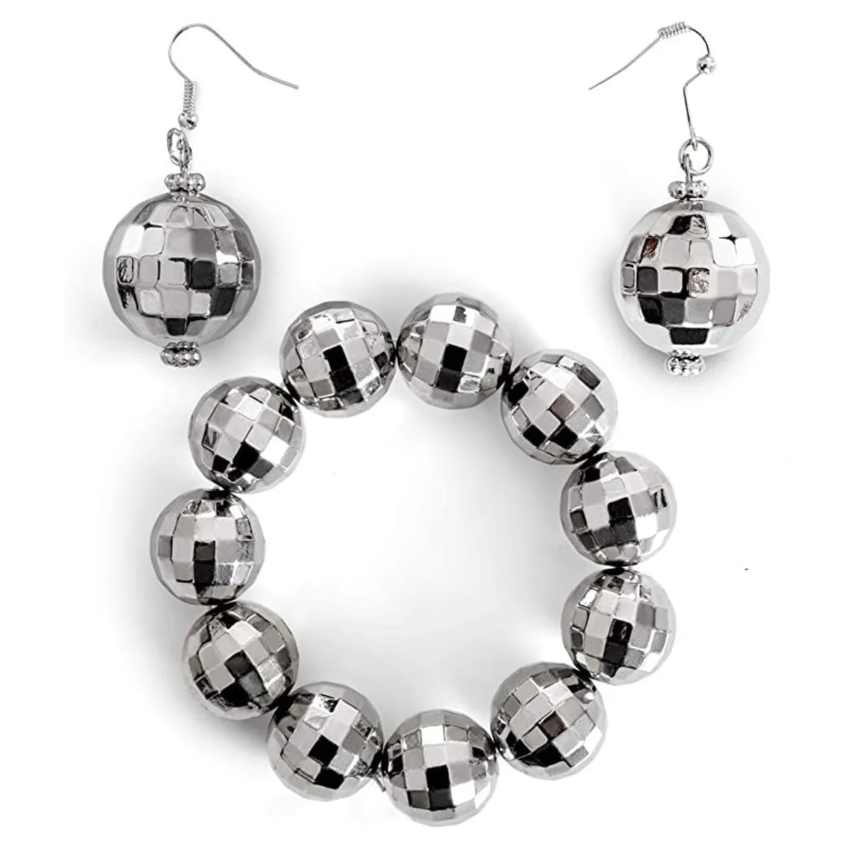 Retro Round Alloy Sequins Women's Earrings Necklace