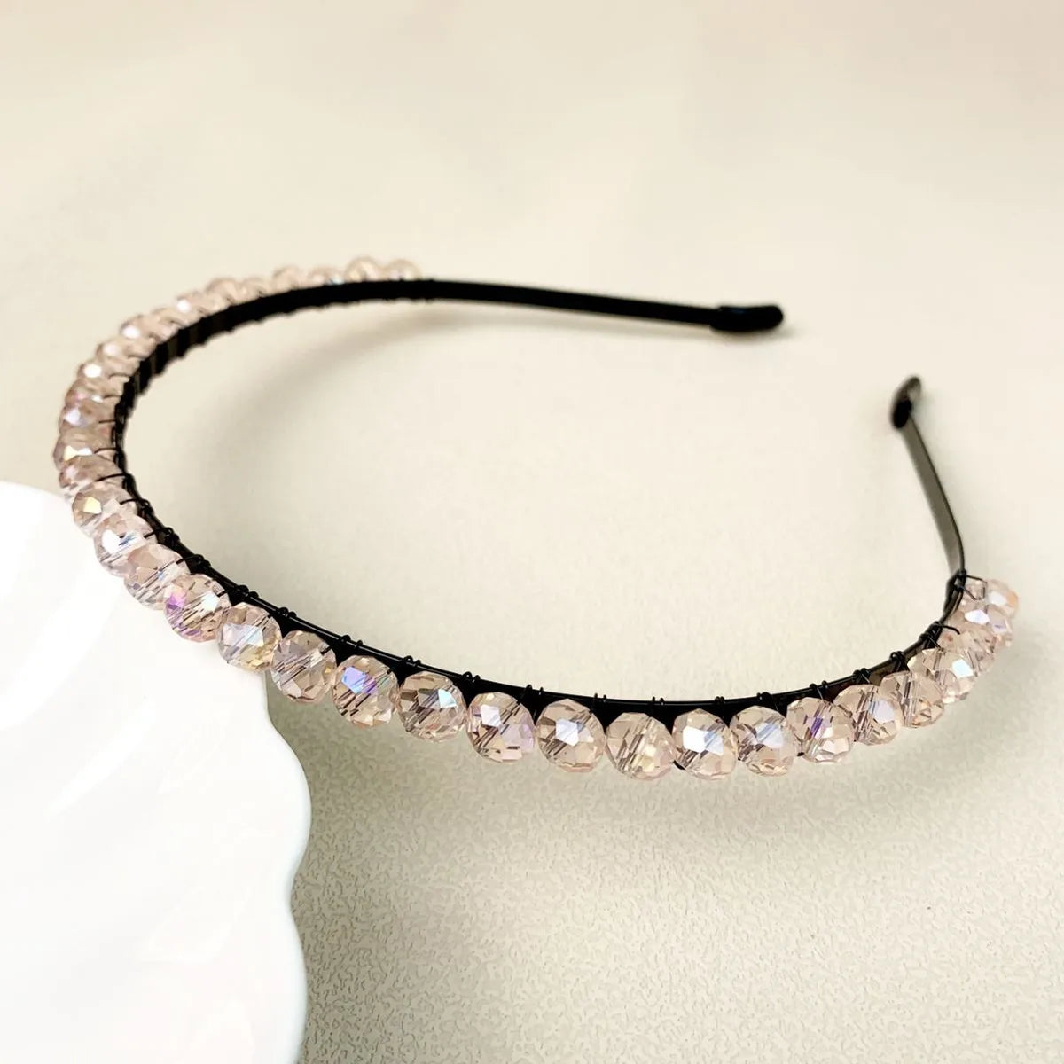 Retro Round Artificial Crystal Patchwork Hair Band