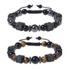 Retro Round Natural Stone Beaded Men'S Bracelets