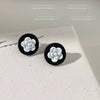 Retro Round Pearl Copper Earrings With Geometric Design For Women Fashion Jewelry