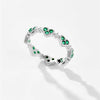 Retro S925 Silver Love Stitching Ring With Geometric Design Electroplated In Platinum Or 18K Gold For Women