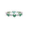Retro S925 Silver Love Stitching Ring With Geometric Design Electroplated In Platinum Or 18K Gold For Women