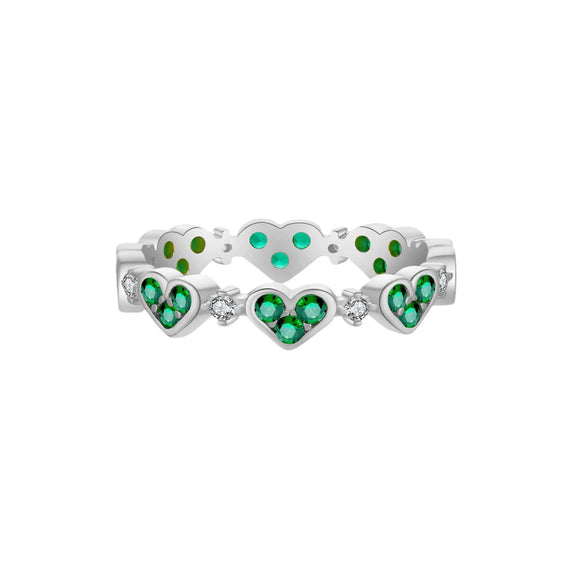 Retro S925 Silver Love Stitching Ring With Geometric Design Electroplated In Platinum Or 18K Gold For Women