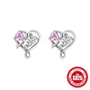 Retro S925 Sterling Silver Earrings With Love Cat Butterfly Sunflower And Geometric Patterns Set With Precious Stones