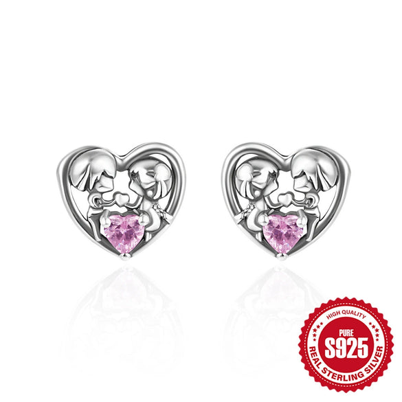 Retro S925 Sterling Silver Earrings With Love Cat Butterfly Sunflower And Geometric Patterns Set With Precious Stones