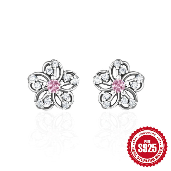 Retro S925 Sterling Silver Earrings With Love Cat Butterfly Sunflower And Geometric Patterns Set With Precious Stones