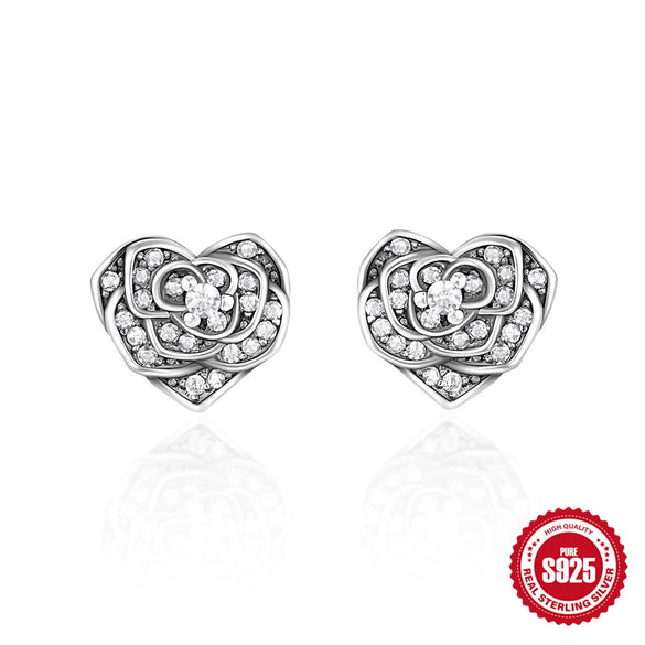 Retro S925 Sterling Silver Earrings With Love Cat Butterfly Sunflower And Geometric Patterns Set With Precious Stones