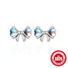 Retro S925 Sterling Silver Earrings With Love Cat Butterfly Sunflower And Geometric Patterns Set With Precious Stones