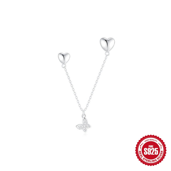 Retro S925 Sterling Silver Star Moon Tassel Chain Earrings For Women With Geometric Styling
