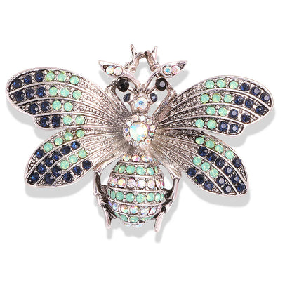 Retro Shiny Insect Alloy Inlay Rhinestones Unisex Brooches