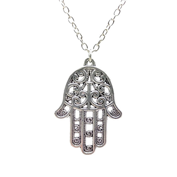 Retro Short Skull Palm Clavicle Chain Moon Evil Force Pentagram Pendant Necklace