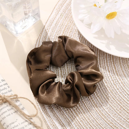 Retro Silk Satin Large Solid Color Hair Scrunchies Wholesale Nihaojewelry