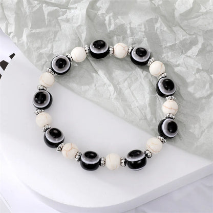 Retro Simple Devil'S Eye Bracelet Imitation Pearl Beaded Bracelet