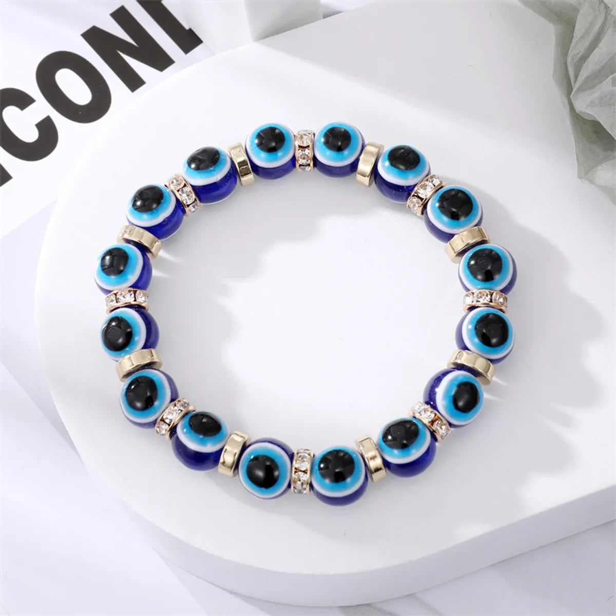 Retro Simple Devil'S Eye Bracelet Imitation Pearl Beaded Bracelet