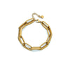 Retro Simple Double Layer Stacked Chain Stainless Steel Jewelry Bracelet For Women With Electroplating Treatment