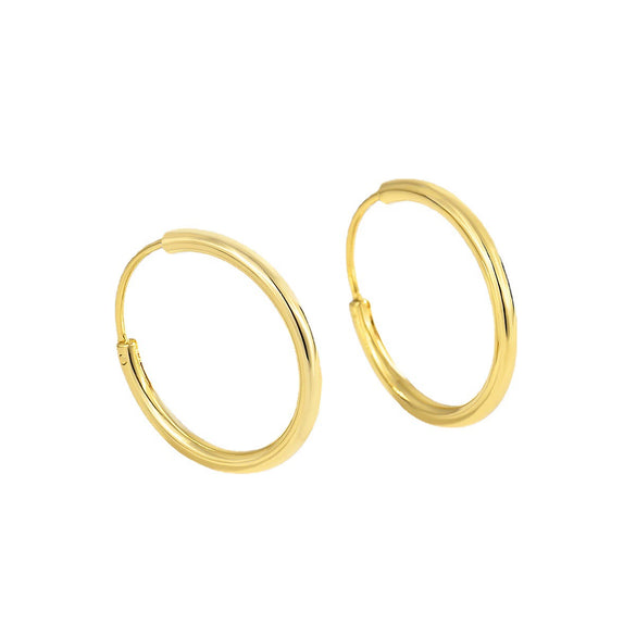 Retro Simple Fashion Geometric Metal Earrings For Women Copper Plated With 18K Gold Electroplated