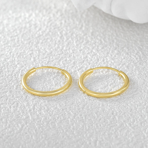 Retro Simple Fashion Geometric Metal Earrings For Women Copper Plated With 18K Gold Electroplated
