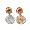 Retro Simple Geometric Acrylic Ear Clip Earrings With Crystal Sequin Plate Design For Women Girly Fashion Ear Jewelry