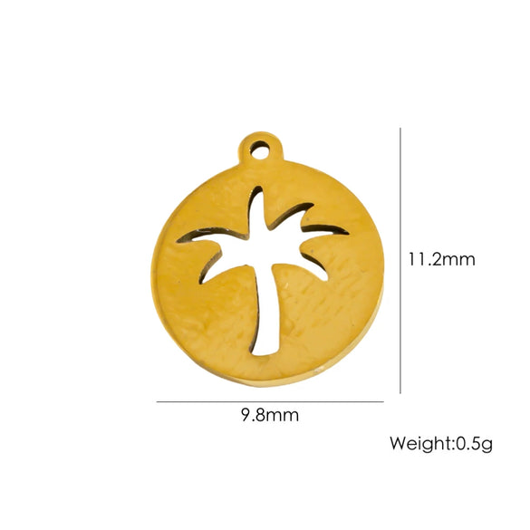 Retro Simple Jewelry Accessories Drop Oilinlaid White Shellfish Natural Stone Zircon Stainless Steel Pendant With Electroplating Process