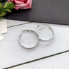 Retro Simple Large Hoop Earrings For Women Alloy Gold Silver Tone Elegant Trendy Statement Ear Jewelry