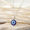 European Cross-Border Sold Jewelry Retro Simple More Sizes Devil'S Eye Necklace Round Blue Eyes Clavicle Chain Female