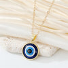 European Cross-Border Sold Jewelry Retro Simple More Sizes Devil'S Eye Necklace Round Blue Eyes Clavicle Chain Female