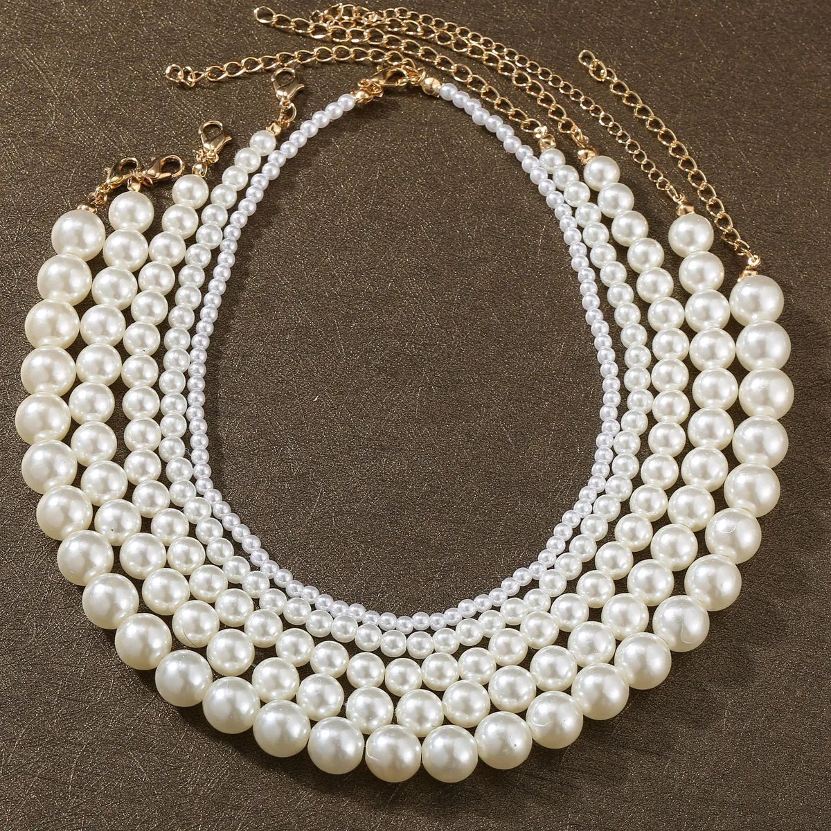 Retro Simple Pearl Chain Necklace