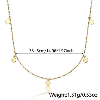 Retro Simple Style Classic Style Round Sterling Silver Plating 18k Gold Plated White Gold Plated Necklace