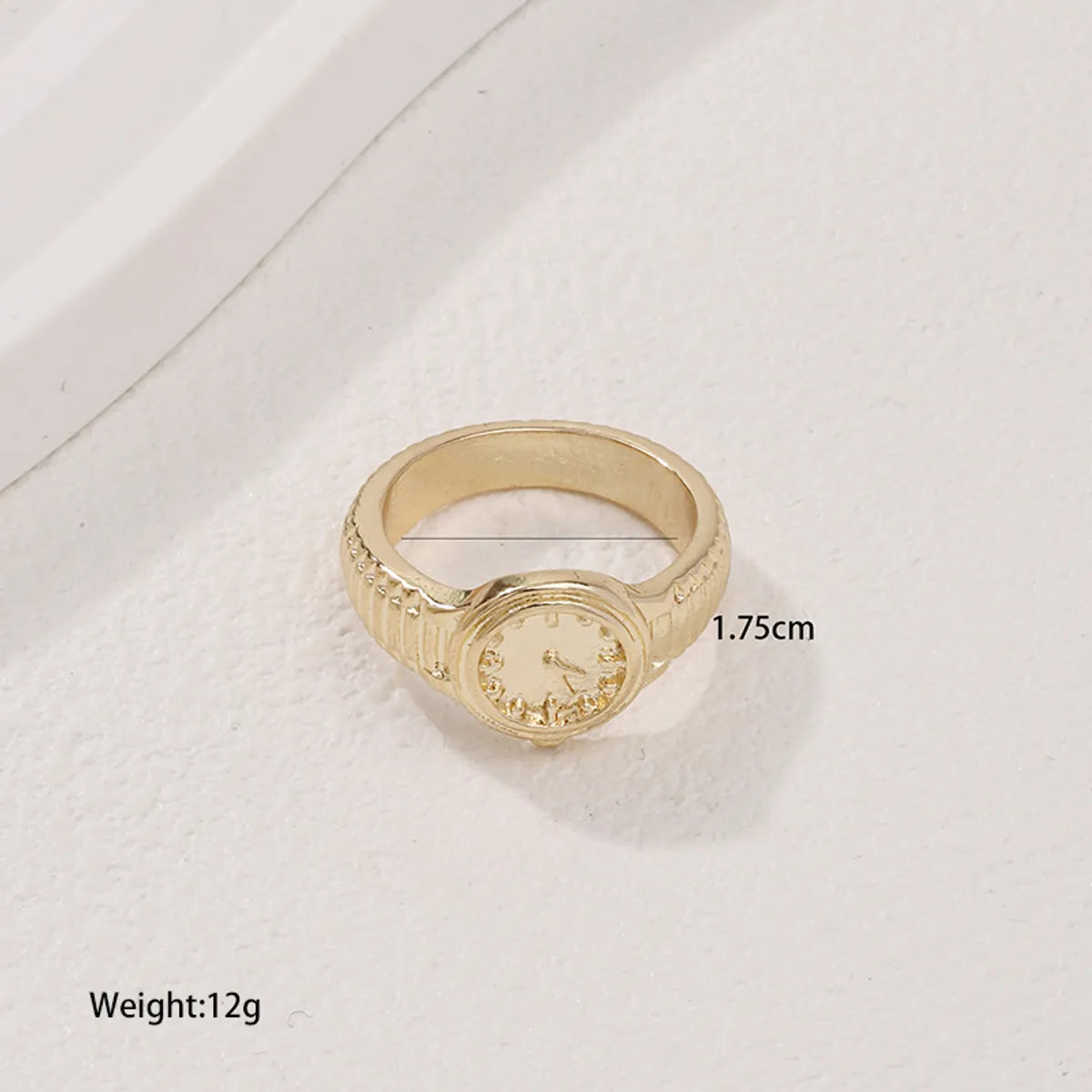 Retro Simple Style Clock Alloy Plating Women's Rings