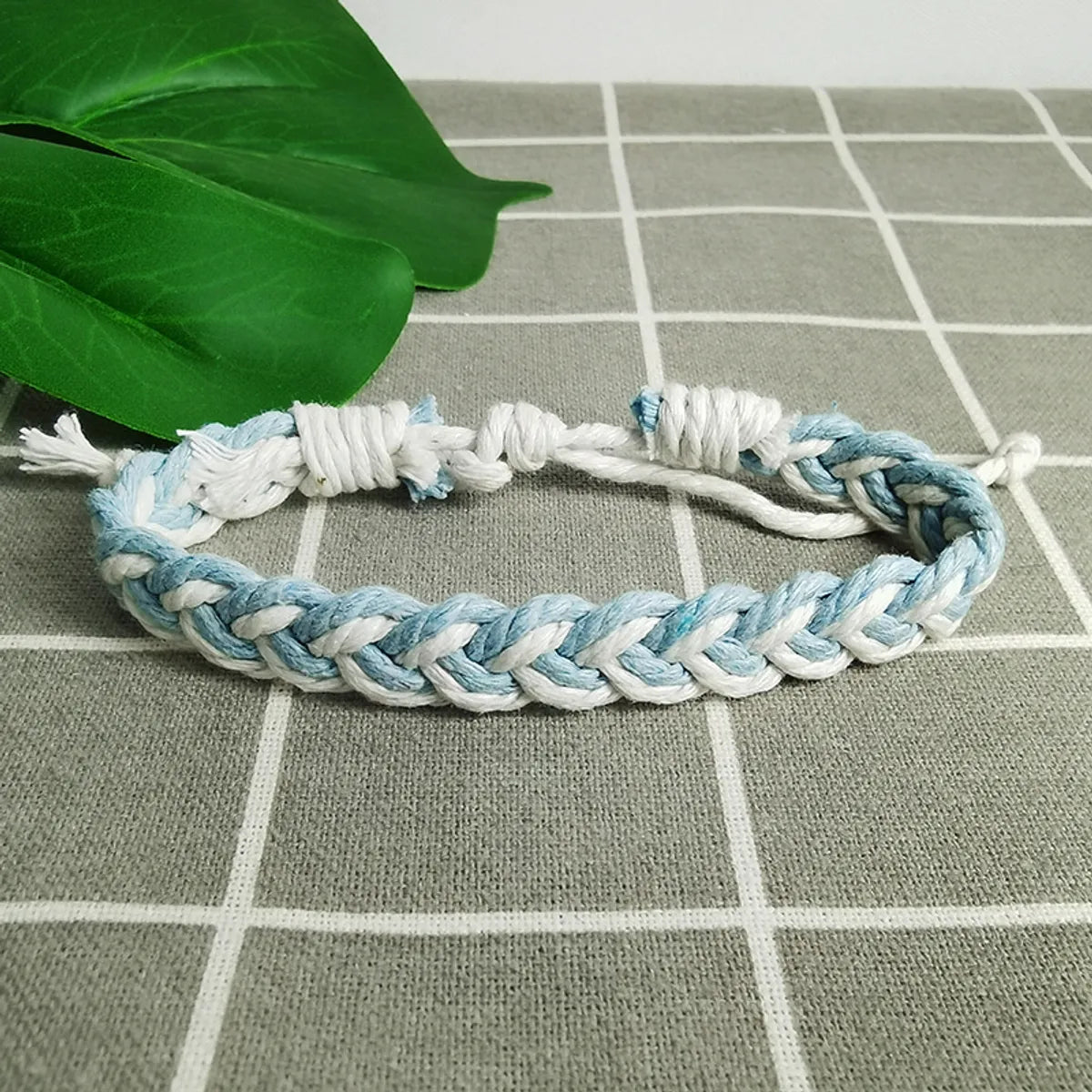 Retro Simple Style Color Block Cotton And Hemp Rope Wholesale Drawstring Bracelets