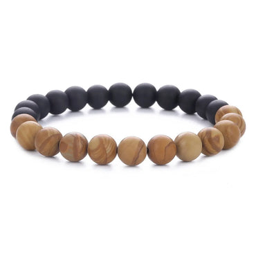 Retro Simple Style Color Block Stone Beaded Unisex Bracelets