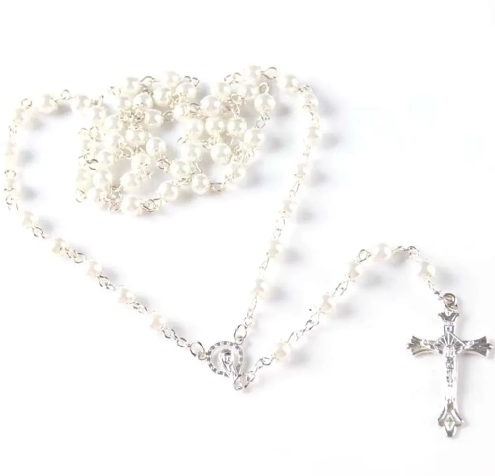 Retro Simple Style Cross Arylic Alloy Beaded Luminous Unisex Pendant Necklace