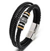 Retro Simple Style Cross Pu Leather Knitting Plating Men'S Bangle