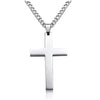 Retro Simple Style Cross Customization Laser Engraving Stainless Steel Plating Unisex Pendant Necklace Men Pendant Necklaces
