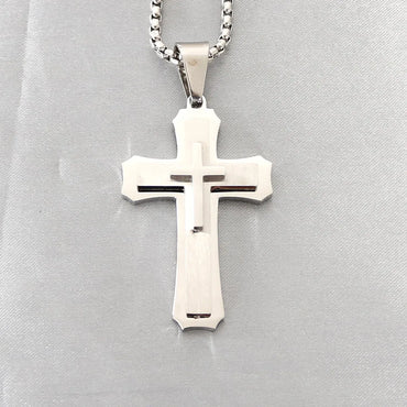 Retro Simple Style Cross Stainless Steel Plating Pendants