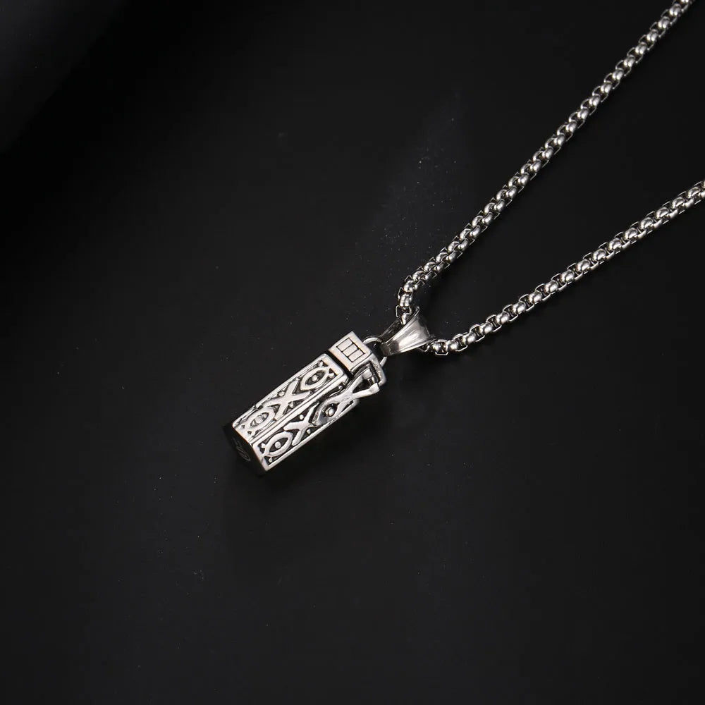 Retro Simple Style Geometric 304 Stainless Steel Unisex Pendant Necklace