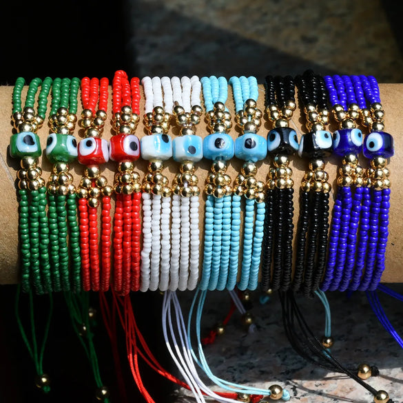 Retro Simple Style Geometric Glass Glass Wholesale Bracelets