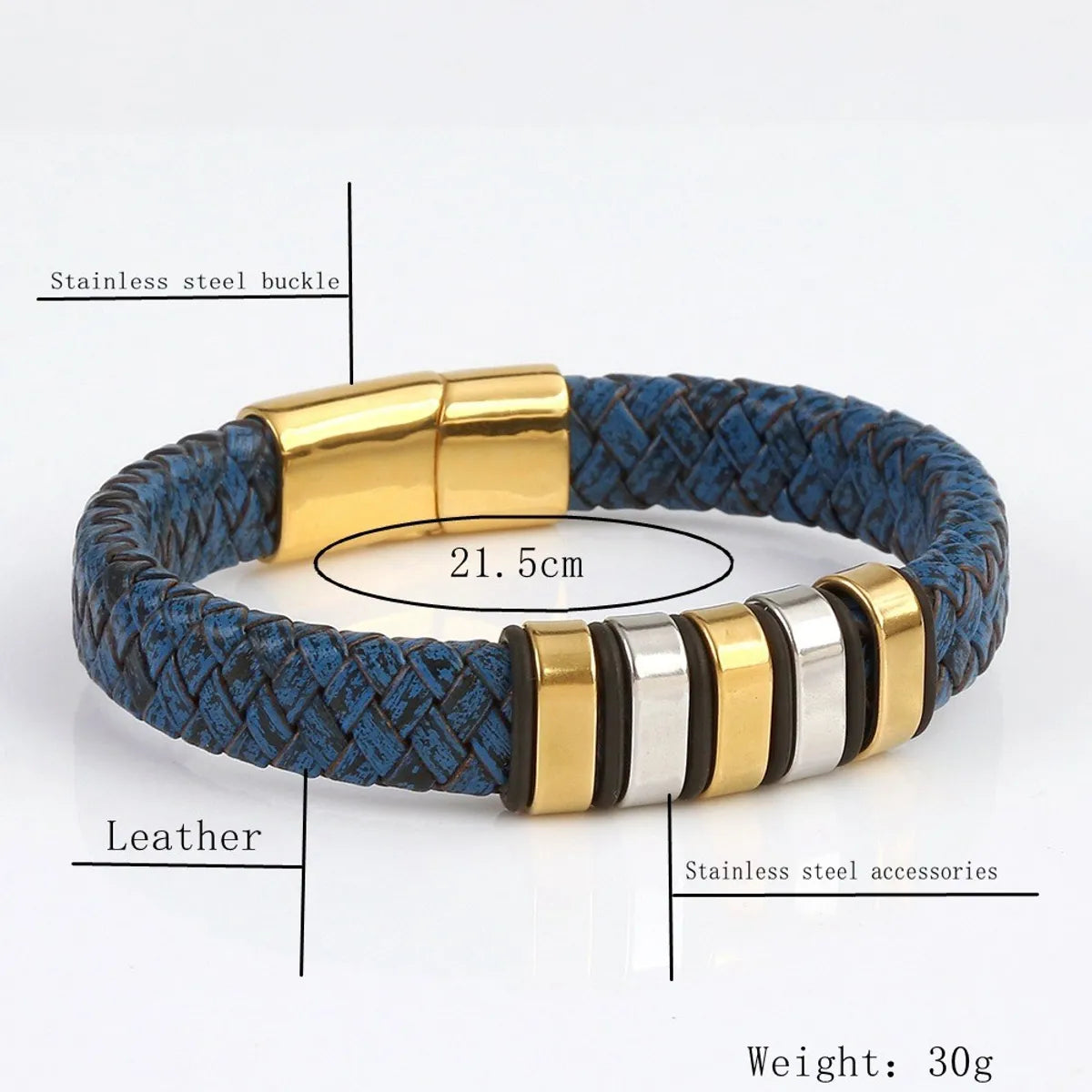 Retro Simple Style Geometric Stainless Steel Men'S Bangle