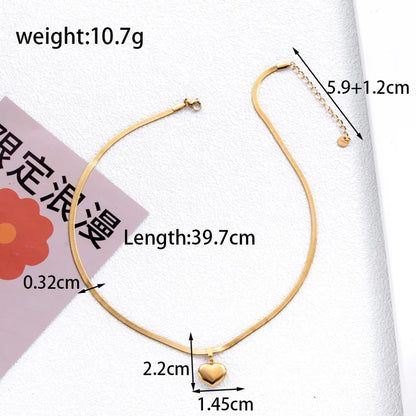 Wholesale Jewelry Retro Simple Style Heart Shape 304 Stainless Steel Plating Bracelets Earrings Necklace