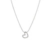 Retro Simple Style Heart Shape Titanium Steel Plating Necklace