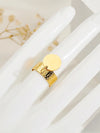 Retro Simple Style Roman Style Solid Color Stainless Steel Plating 18k Gold Plated Charm Rings