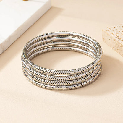 Retro Simple Style Round Iron Plating Women'S Bangle