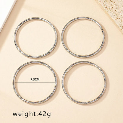 Retro Simple Style Round Iron Plating Women'S Bangle