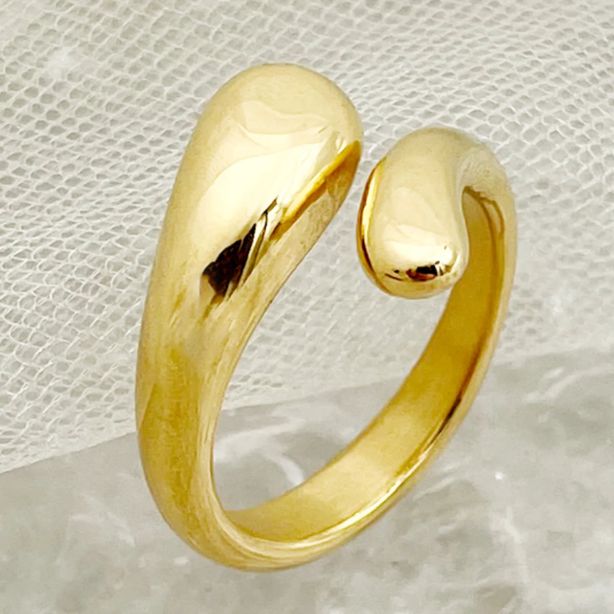 304 Stainless Steel 14K Gold Plated Retro Simple Style Plating Snake Rings