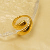 Retro Simple Style Solid Color Stainless Steel Plating 18k Gold Plated Rings