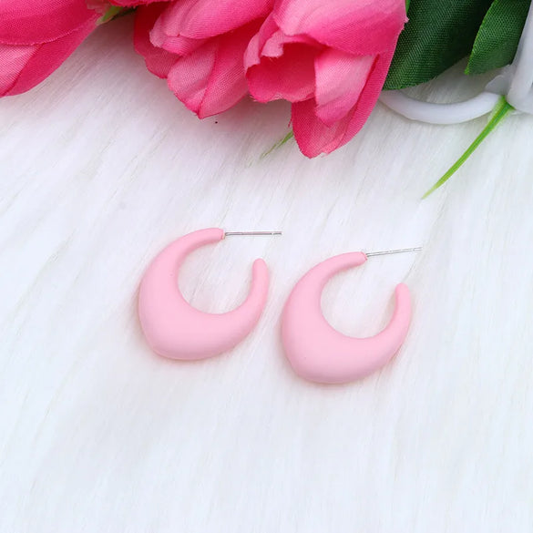 Retro Simple Style Water Droplets Arylic Spray Paint Women'S Ear Studs