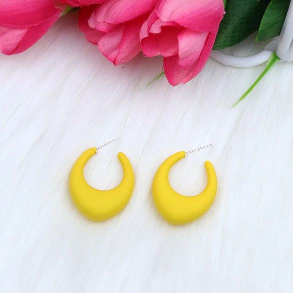 Retro Simple Style Water Droplets Arylic Spray Paint Women'S Ear Studs