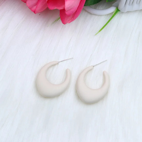 Retro Simple Style Water Droplets Arylic Spray Paint Women'S Ear Studs