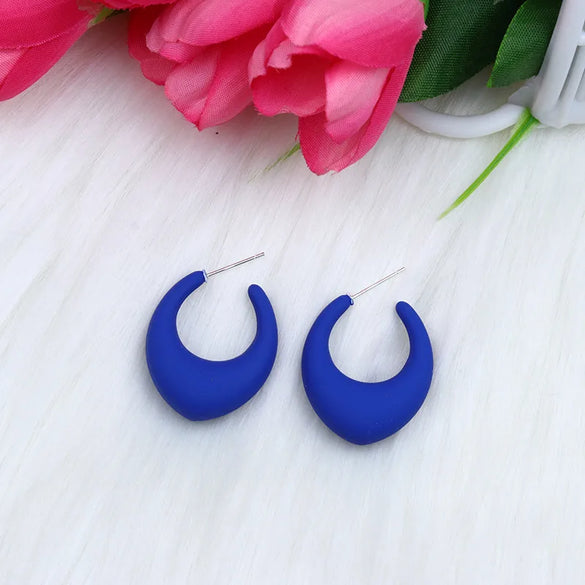Retro Simple Style Water Droplets Arylic Spray Paint Women'S Ear Studs