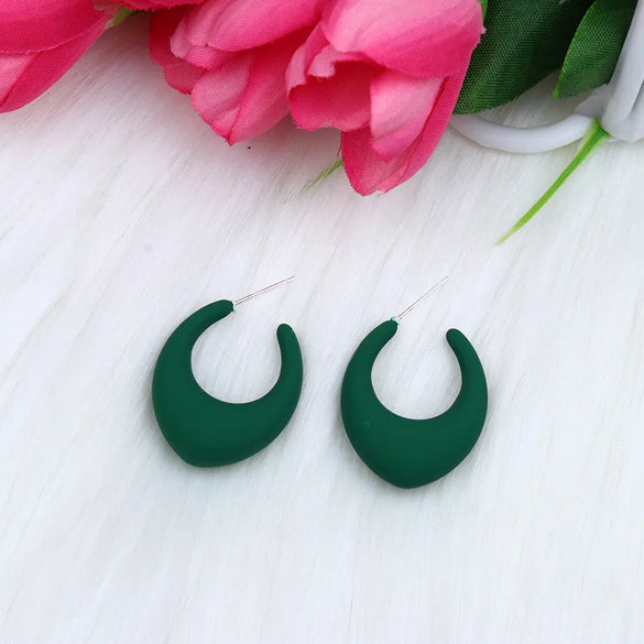Retro Simple Style Water Droplets Arylic Spray Paint Women'S Ear Studs